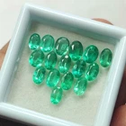 4.06 CT - Natural 16 Zambian Emerald Fine Luster Green Gem Oval Set - 10154
