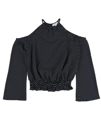 bar III Womens Cold Shoudler Halter Top Shirt