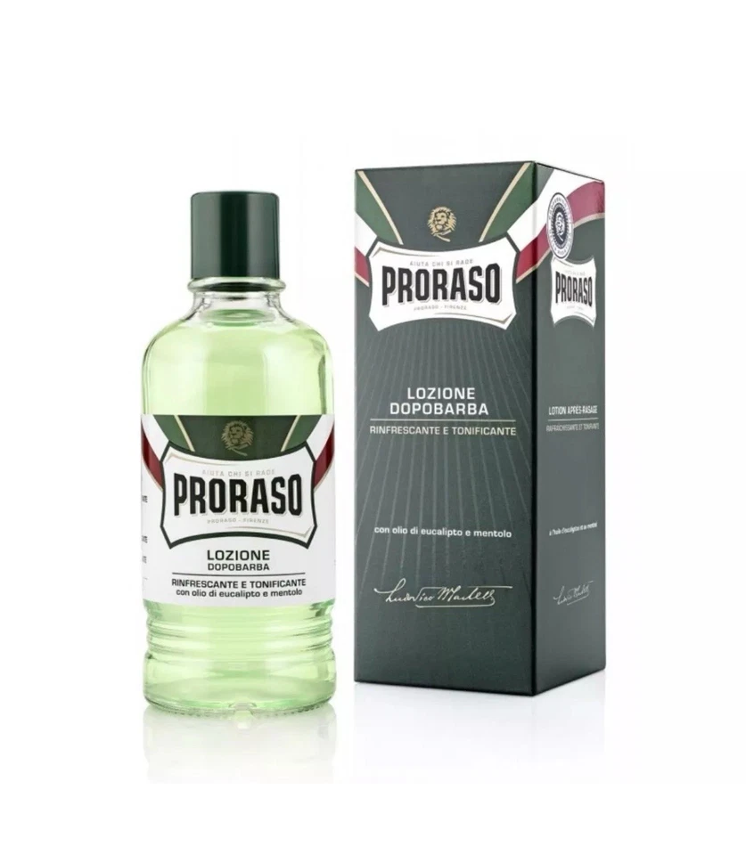 Proraso 400ml XL Menthol and Eucalyptus Aftershave - barber size green bottle