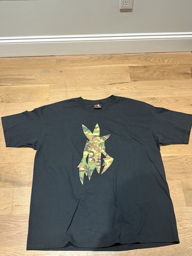 Vintage Futura Laboratories Camo Cartoon T Shirt Made In Japan Size XL