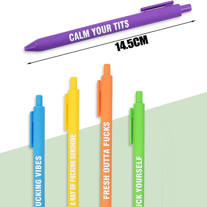 Funny Swear Word Pens Set 11 Pcs Black Ink Novelty Writing Pen Office Diary Gift - image 2 of 4