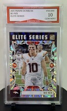2025 Panini Donruss Bo Nix Denver Broncos Elite Series Holo Card Gem Mint 10