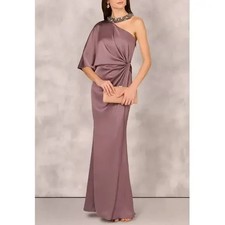Aidan Mattox by Adrianna Papell Moonstone Satin Beaaded Dress Size 6 $395