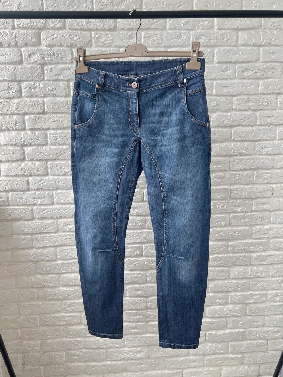 Brunello Cucinelli Denim Blue Washed Jeans Women's Size 40 IT / US 4