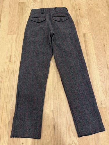 VTG WOOLRICH Thick Wool Hunting Trousers Pants MENS 28x34.5 Felt Suspenders RARE - Picture 8 of 8