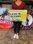 Antique Vintage Old Style Sign Lemn Blend Soda Drink Made in USA