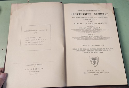 Antique Progressive Medicine Quarterly Journal Medical History - Choose - Picture 151 of 225