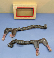 Vintage Men's Elastic Boston George Frost Co. Double Grip Garters - Original Box