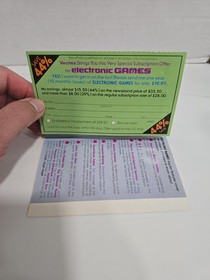 GCE Vectrex Arcade System OEM Minestorm Manual & EGM Magazine Subscription Card