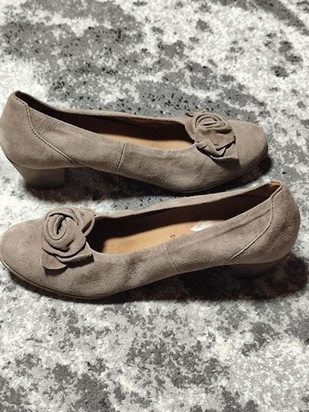 Women Gabor Heels Beige Suede 40 #7TWE