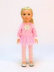 Pink Snowflake Pant Set Fits 14.5" Wellie Wisher American Girl Doll Clothing