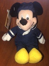 DISNEY STORE MICKEY MOUSE AS A SAILOR BEANIE PLUSH BEAN BAG