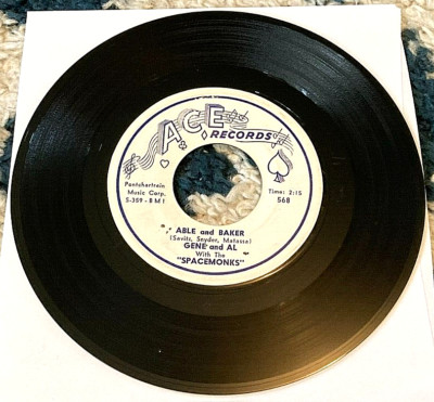 Gene & Al w/the Spacemonks: Able & Baker/Mercy 45 Ace space novelty VG+ HEAR