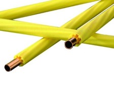 TUBO RAME RIVESTITO GIALLO PER GAS ROTOLO 50 METRI HALCOR