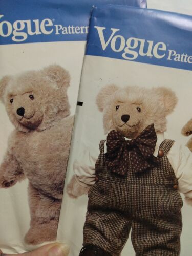 Teddy Bear & Clothes VOGUE 570 569 Sewing Pattern UC 80s Linda Carr Clothing Lot - Picture 1 of 6