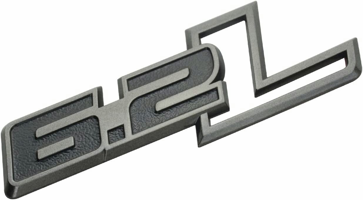 2x 6.2L Liter Emblems Engine Side Fender Badge 3D Sticker Decal ...