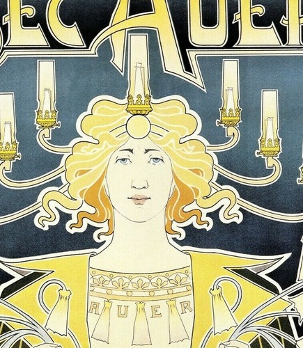 Bec Auer 1896 Belgian Gas Lamp Advertisement Vintage Poster Print Wall Decor Art - Picture 2 of 4