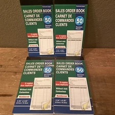 Lot 4 Carbonless Sales Order Receipt Record Book 2 Part 50 Sets Duplicate Copy