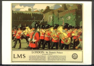 Moderne Postkarte: St James Palace London. Go by LMS. Retro Werbung. Drumahoe DGR127