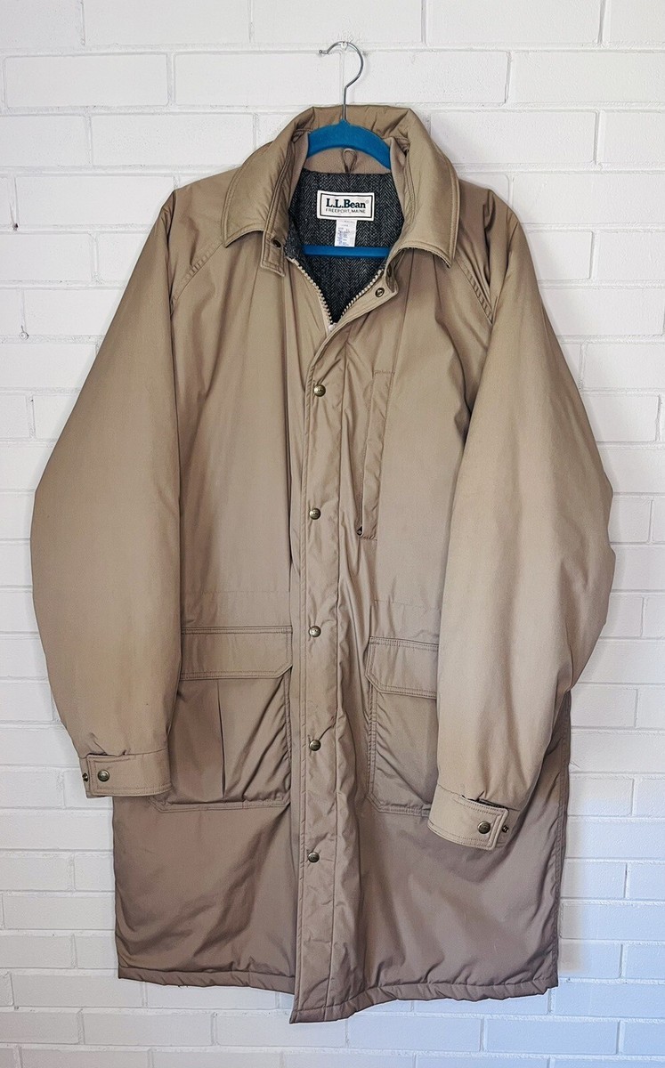 Vintage LL Bean Mens Tan Thinsulate Wool Lined Jacket Parka Vintage LL Bean Mens Tan Thinsulate Wool Lined Jacket Parka