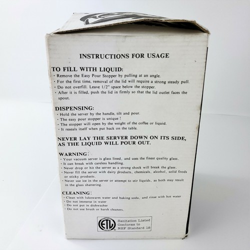 Handy Pot Vacuum Insulated 0.6 Litre Autopour Server UD600N With Box - Picture 11 of 11