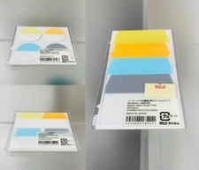 MUJI 4-Colour Index Tabs Film Type 29x28mm/ 49x40mm/ Round 10 sheets