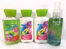 Bath Body Works Beautiful Day Fragrance Mist Shower Gel & Lotion Travel SET 4pc