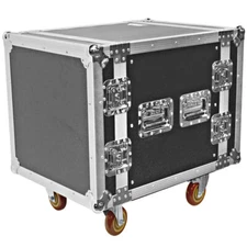 Heavy Duty 10 Space ATA Rack Case with 4 Inch Casters - 10U Server Network Case