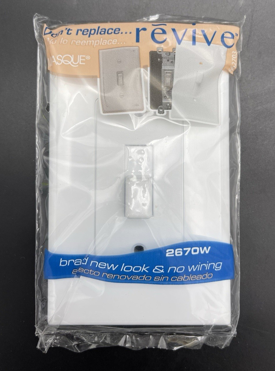 Masque Decorator Cover 1-gang White 2670w New