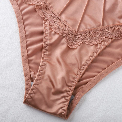 Damen-Slips Spitze Satin Seide Höschen Dessous nahtlos Unterwäsche Tanga Slips P - Bild 13 von 29