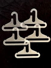 (5) Vintage MCM Karhumuovi Finland Style Lucite Acrylic Space Age 70s Hangers