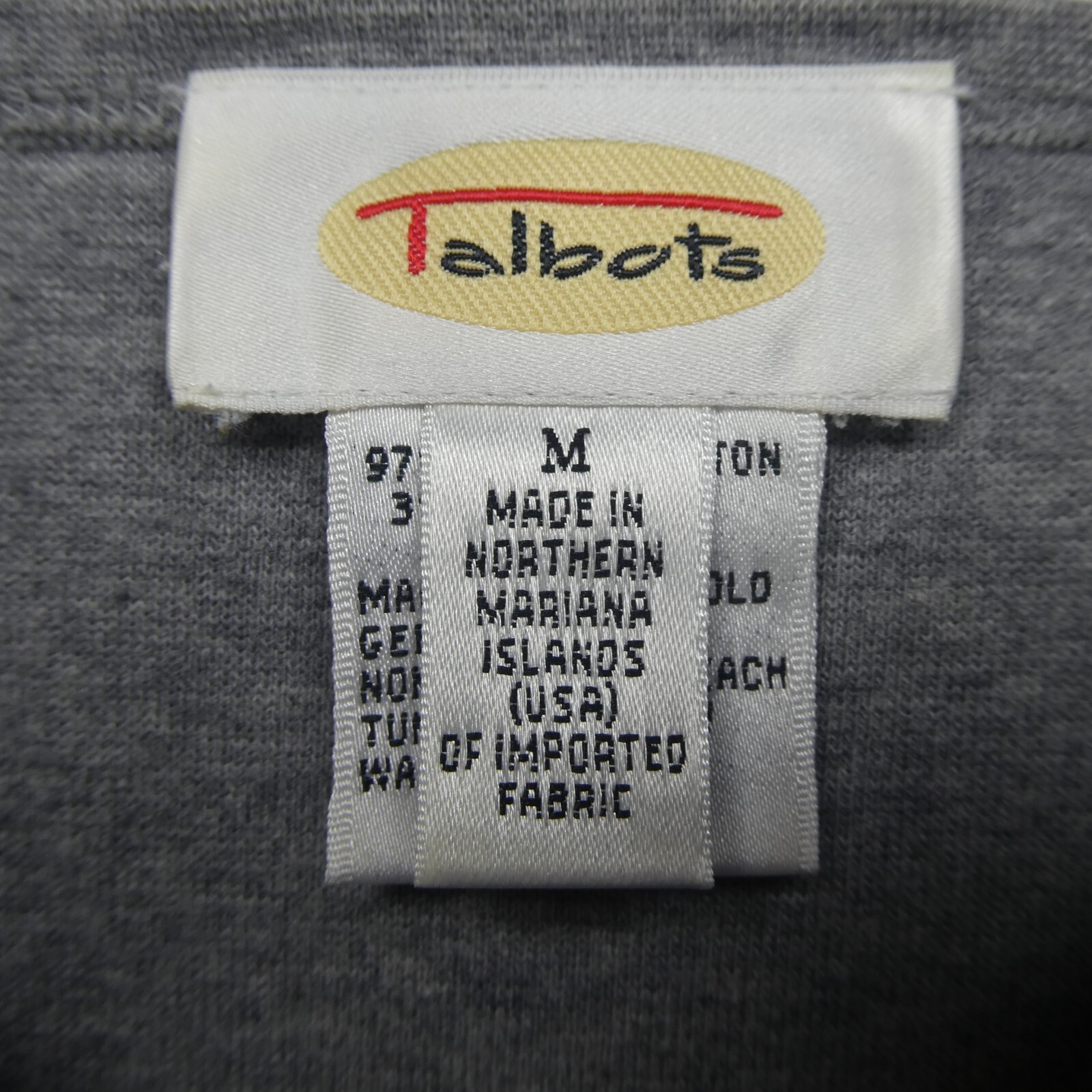 Talbots Women’s Size Medium Solid Gray Cotton Ble… - image 2