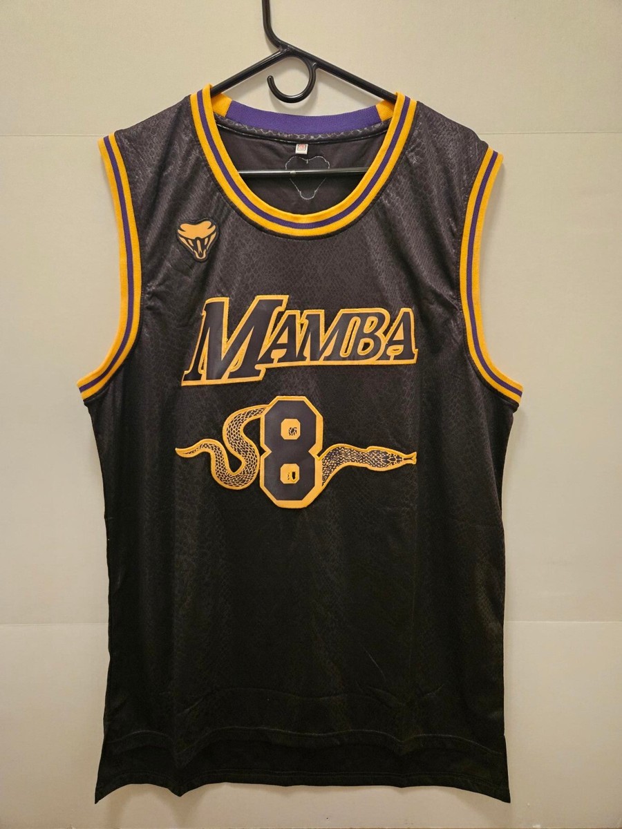 ウェア KOBE BYRANT(Black MAMBA)XL EKANBR Men's #24#8 Mamba Basketball Jersey Black Snakeskin