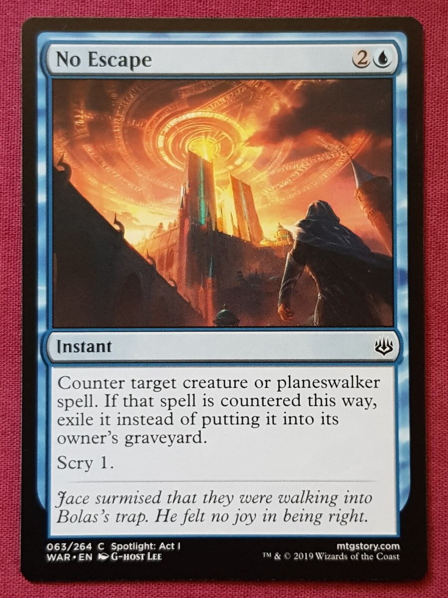 マジック：ザ・ギャザリング Art of War RF B Magic The Gathering WAR OF THE SPARK NO ESCAPE blue card MTG