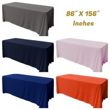 Rectangular Polyester Poplin Tablecloth 86" x 156" Inches