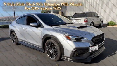 For 2022-2026 Subaru WRX VB JDM V Style Winglet Matt Black Side