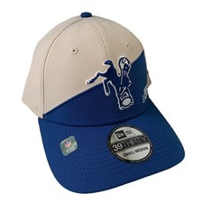 Indianapolis Colts New Era 39THIRTY NFL Retro Logo Blue Stretch Hat Small/Medium