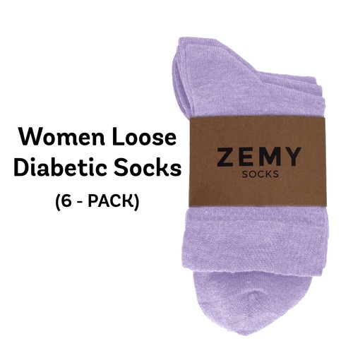 Zemy® Women Diabetic Ankle Socks 6-Pair Bamboo Material Durable Seamless Toe - Picture 98 of 105