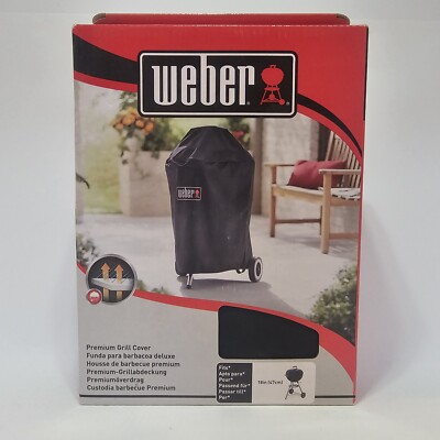 Weber 7141 47cm Premium Grill Grillabdeckung - Schwarz Neu in OVP