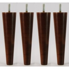 4 SLENDER HARDWOOD LEGS E864-DMw for footstools & fine furniture  175mm/7" high