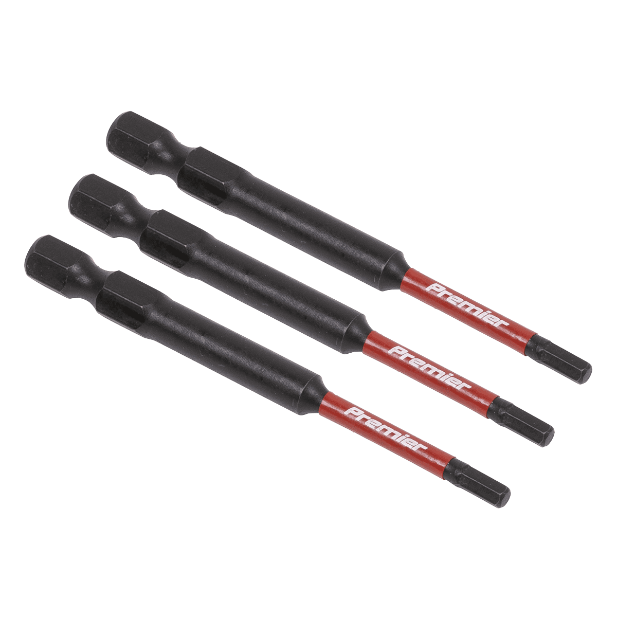 Sealey AK8261 Premier Hex Impact Power Tool Bits 3 x 75mm 3pc