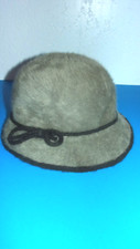 RARE - Vintage Kangol Design England Cloche Furgora Zena Bow Hat, Sage Green