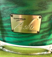 CANOPUS AH-1455 Ash Snare Drum Green 14"x5.5" Made in Japan