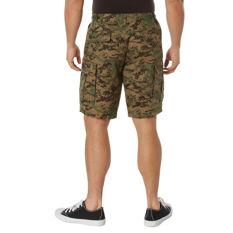 Tactical BDU Shorts Woodland Digital Camo Cargo Shorts Army Fatigues S - 3XL - Image 2 of 4