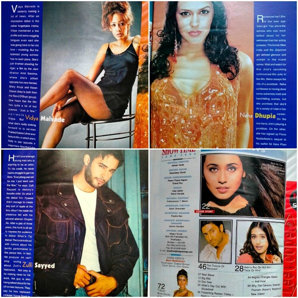 Showtime 2004 Rani Shah Rukh Abhishek Manisha Jaya Juhi Magazine Bollywood eBay photo