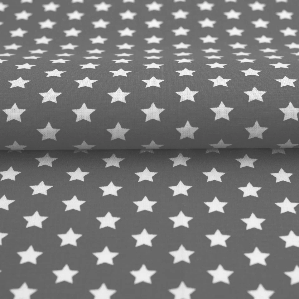 Sterne Stoff Grau Baumwolle Meterware Kinder Dirndl Deko Bekleidung Weihnachten - Bild 2 von 3