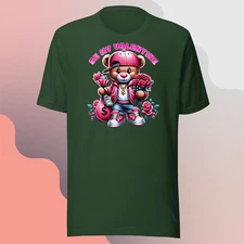 Valentine Big Tall Sm Bear Roses Holiday Love Graphic Tee Shirt Pro Club Shaka