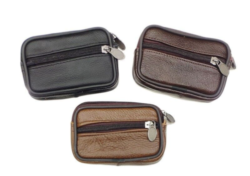 Small Leather Unisex Purse Belt Pouch Coin Purse Travel Wallet Purse Pouch - Picture 4 of 5