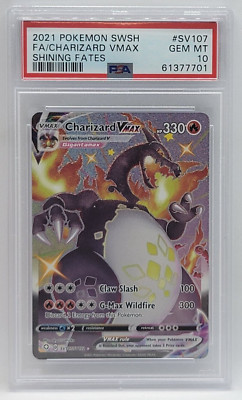 ス*認様 2021 Pokemon JPN.SWSH FA/CHARIZARD 2021 Pokemon SWSH Shining Fates Full Art #SV107 PSA GEM MINT 10