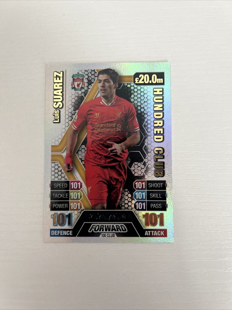 MATCH ATTAX EXTRA 2013/14 13/14 LUIS SUAREZ 100 101 HUNDRED CLUB